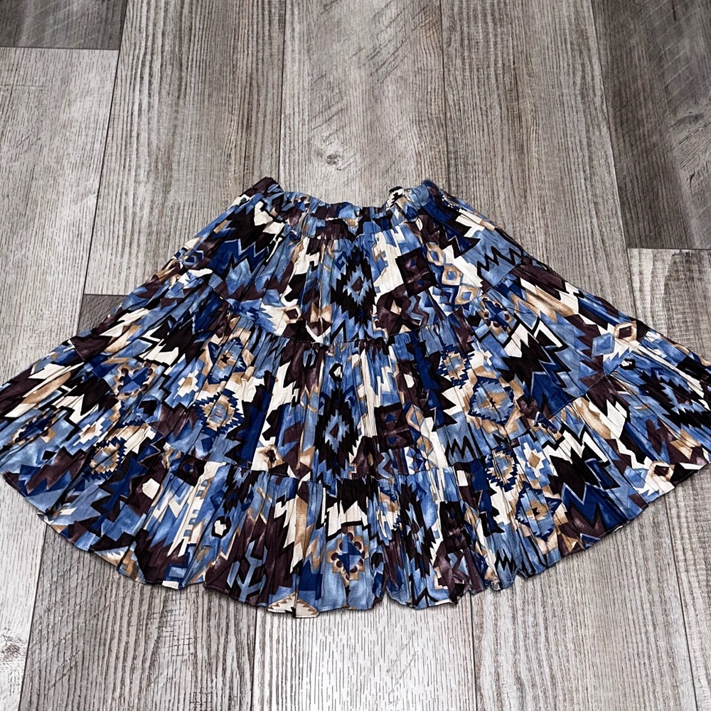 Vintage Desert West by Sherry Holt southwestern Cow girl circle pleated skirt
